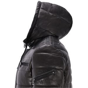 Veste en cuir de vache unisexe pour l'hiver, style motard, avec col montant et logo sur le devant, coupe-vent et respirante, fabriquée au Pakistan - Product Image 5