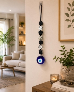Adornos Colgantes de Borla de Turmalina y Selenita con Ojo Turco Feng Shui, Ecológicos, Premium, en Blanco y Negro, Muy Demandados para Decoración del Hogar y Coche, Disponibles - Product Image 5