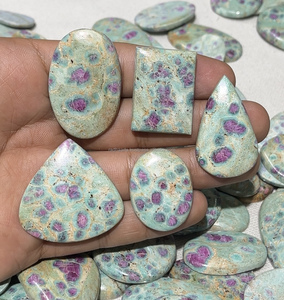 Piedra Preciosa Natural de Fuchsite con Rubí Rojo Verde, Corte Pera, Pulida, Suelta, para Fabricación de Joyería, Lote al por Mayor - Product Image 4