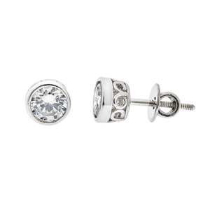 STYLISH HIGH CARBON DIAMOND 925 STERLING <b>SILVER</b> <b>STUD</b> EARRINGS FOR WOMEN LUXURY LIGHTWEIGHT JEWELRY FOR ENGAGEMENT AND WEDDINGS - Product Image 2
