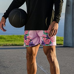 กางเกงบาสเก็ตบอลตาข่ายผู้ชายสั่งทำพิเศษ เอวยางยืด มีเชือกผูก กระเป๋าข้าง พิมพ์ลายดิจิตอล 3 มิติ แบบซับลิเมชั่น รับผลิตแบบ OEM - Product Image 4