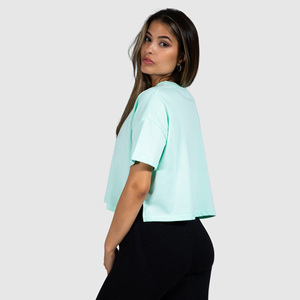 Camiseta Corta Lisa para Mujer, Ajustada, al por Mayor, Personalizada, de Primavera, Multicolor, de Jersey, para Damas, con Logotipo Personalizado - Product Image 3