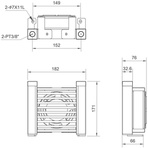 Système de refroidissement hydraulique, refroidisseur d'huile hydraulique à plaques et ailettes en aluminium, ventilateur TL1-12, multi-tension, usage industriel, longue durée de vie - Product Image 2