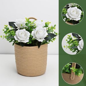 Vase à fleurs en jute sur mesure – Porte-fleurs artisanal écologique avec service OEM pour les acheteurs internationaux - Product Image 1