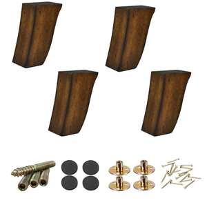 Wide Curved Solid Wood Furniture Legs <b>Sofa</b> Cabinet Feet Replacement Stable Durable Modern Style - Product Image 5