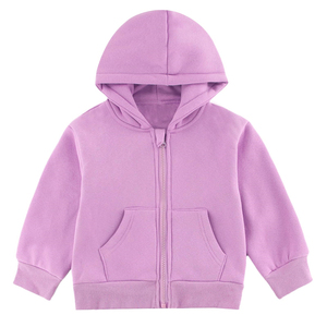 Sudadera con capucha y cremallera 100% algodón para niños pequeños, con bolsillos, uniforme escolar, sudadera deportiva para niños y niñas - Product Image 3