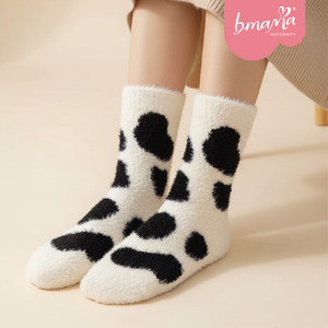 Calcetines de Invierno para Mujer, Gruesos, con Diseño de Vaca, Cálidos, Cómodos y Esponjosos, para Dormir en la Cama - Product Image 1
