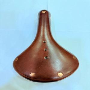 Lightweight Classic Cycling Bicycle Saddle Leather Style Seat Black Rivets Dual Steel Rails Comfortable Cushion Road <b>Bike</b> Saddle - Product Image 2