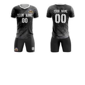 เสื้อฟุตบอลชายแบบมีปกพร้อมชุดยูนิฟอร์ม พิมพ์โลโก้ตามสั่งด้วยเทคนิค Sublimation ผ้าตาข่ายระบายอากาศ โพลีเอสเตอร์ 100% น้ำหนัก 220 กรัม รับผลิตตามแบบทีม - Product Image 1