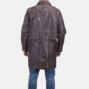 New Fashion Leather Winter <b>Coat</b> Men's With Top Quality Material Wholesale Price Men Leather <b>Long</b> <b>Coat</b> - Product Image 5