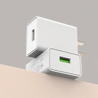 Chargeur mural USB 5V 2A, adaptateur d'alimentation rapide QC, prise en matériau ignifuge pour montres connectées, écouteurs, téléphones mobiles