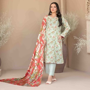 Super vendedor completo-pakistaní 3 piezas señoras Salwar Kameez trajes bordado Tawakkal colección Viscosa Material fiesta indio - Product Image 1