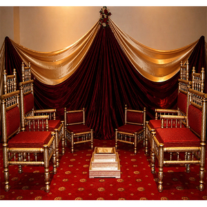 Ensemble de chaises pour mandap de mariage indien, chaises Sankheda tendance, meubles pour mariage, chaises dorées pour la cérémonie Vidhi, Melbourne, Australie - Product Image 1