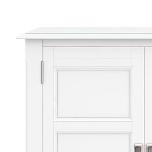 Burlington <b>White</b> Low <b>Storage</b> <b>Cabinet</b> for Living Room - Product Image 2
