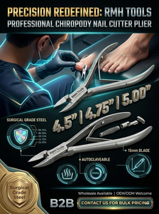 Professional Stainless Steel Finger Nail <b>Cutter</b> / Clipper Sharp <b>Edge</b> Manicure Tool Wide Jaw Opening for Thick Nails OEM - Product Image 5