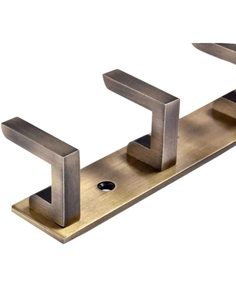 Handmade Brass <b>Wall</b> <b>Mounted</b> Coat Rack with 6 Hooks Antique Brass Entryway Organizer for Clothes Hats <b>Towels</b> Accessories set of 2 - Product Image 5