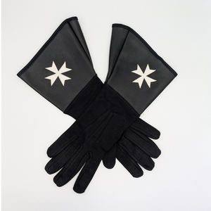 Gants de cérémonie traditionnels en coton blanc pour usage rituel, accessoires d'uniforme fraternel formel, doux et respirants - Product Image 1