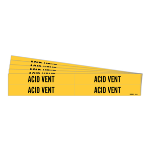 เครื่องหมายท่อระบายไอเสีย Brady Acid Vent Pipe Marker ทนสารเคมี สีเขียว/ขาว แบบยืดหยุ่นสำหรับท่อไอเสีย - Product Image 3