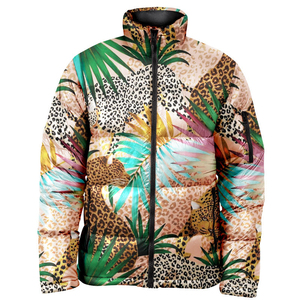 Men's Stand Collar Puffer Jacket <b>Waterproof</b> Breathable <b>Padded</b> OEM Logo Oversized Winter Custom Front Logo Puffer Jacket - Product Image 6