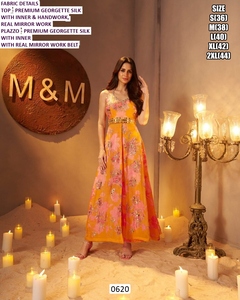 Sharara de Organza Suave Bordada con Terciopelo Bandhani para Mujer - Estilo Tradicional para Fiesta, Secado Rápido, Largo hasta el Suelo, para Todas las Estaciones - Product Image 2