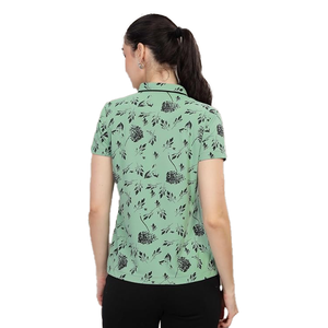 เสื้อโปโลพิมพ์ลายผู้หญิงคุณภาพพรีเมียม ไซส์พลัส ทรงสวยทันสมัย แขนสั้น ทรงเข้ารูป สวมใส่สบาย - Product Image 2