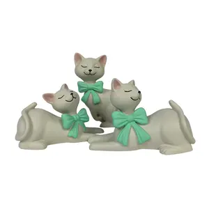 Wholesale life like life size cat A Tuxedoed Touch Infuse Sophistication into Your Decor with a Bow Tie-Clad Cat Statue