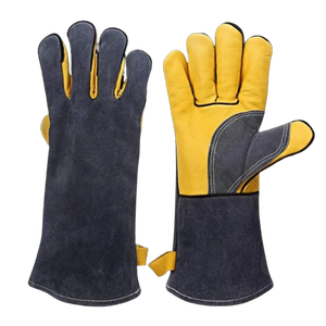 Gants de sécurité robustes pour la construction, en cuir de vachette renforcé, résistants à l'abrasion et à la chaleur, pour le soudage - Product Image 2