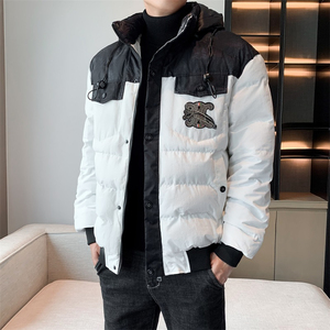Veste d'extérieur homme hiver 2026 tendance, en coton imperméable réversible, col montant épais, chaud, avec revêtement en mélange de laine, grandes tailles - Product Image 5