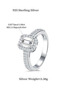 Anillo de Plata 925 de Lujo Fabricado en India con Perlas y Detalles de Diamantes para Uso Diario, Bodas y Ocasiones Especiales para Mujer, Certificado IGI - Product Image 2