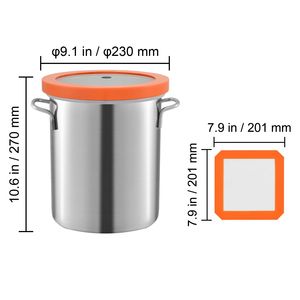 Cámara de Desgasificación al Vacío Mejorada de 3 Galones con Tapa de Vidrio Templado, Recipiente a Presión de Acero Inoxidable 304 con Estabilización Woo - Product Image 6