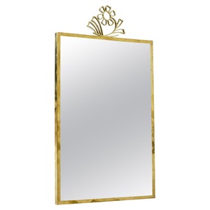 High Standard Quality Round Brass Mirror With <b>Leaf</b> Branch Design Bohemian <b>Wall</b> <b>Decor</b> - Product Image 3