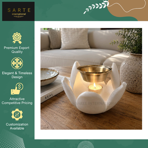 Diffuseur d'arômes de qualité supérieure en gros, lampe parfumée artisanale, huiles essentielles écologiques, marbre, laiton, encens - Product Image 4