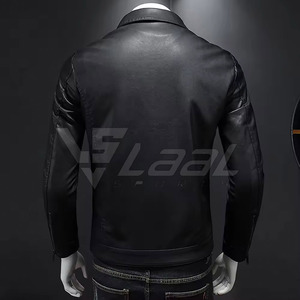 Veste en cuir pour homme, doublure douce, vêtement d'extérieur élégant, qualité durable, veste d'hiver tendance, veste en cuir pour homme - Product Image 4