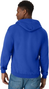Sweat-shirt à capuche zippé bleu roi pour homme, coupe classique, en molleton décontracté, idéal pour l'automne, couleur unie, design tricoté - Product Image 2