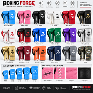Fly <b>Pink</b> cow hide Leather Boxing Gloves <b>Laced</b> Unisex Training Gear for Adults and best for boxing gym and training section - Product Image 6