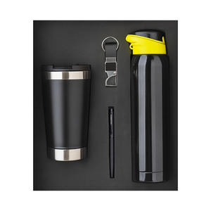 Custom Logo Metal PU Leather Promotional <b>Gift</b> <b>Set</b>-Business Style Graduation New Year Corporate Tumbler Pen Keychain <b>Gift</b> - Product Image 1