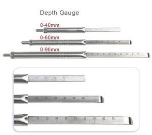 Jauge de mesure de profondeur pour vis orthopédiques chirurgicales, pour une détermination précise de la profondeur de perçage osseux et de la longueur de la vis - Product Image 4