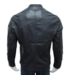 Veste matelassée tendance en cuir de mouton pour homme en manteau de grande taille de couleur marron chaud avec logo de marque de distributeur personnalisé Plain Technique - Product Image 5