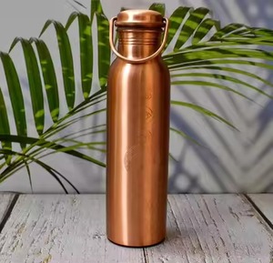 Stylish Finish <b>Copper</b> <b>Drinking</b> <b>Bottle</b> Elegant Water Storage for Gym Office Travel Use - Product Image 5