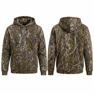 Sweat à capuche camouflage MEGAMAPLE pour homme avec logo frontal, manches longues, en polyester anti-humidité, idéal pour la chasse, style été - Product Image 1