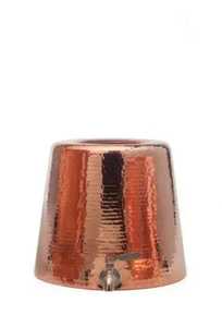 Classic Tapered Hammered Copper Water Dispenser Large <b>Open</b> Top Ayurvedic Metal Tank for Natural Cooling and Healthy Drinking - Product Image 6