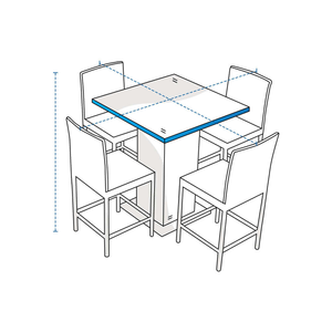 Housses de table carrées pour salle à manger, housses de table personnalisées, housses de table d'extérieur, imperméables et résistantes aux UV, du Vietnam, avec fermeture éclair - Product Image 3