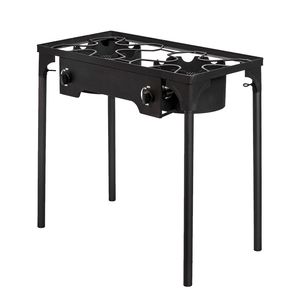 Fornello Portatile a Doppio Bruciatore ad Alta Pressione a Gas Propano, Bruciatore da Esterno in Ghisa per Patio, Accessorio Sostitutivo per Fornello da Campeggio - Product Image 4