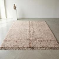 Premium Handgeknüpfter Wollteppich Weicher Blassrosa Blumen-Fransen-Teppich Flacher Flor Mittlere Dicke für Wohnzimmer Klassische Heimdekoration