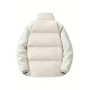 Veste matelassée décontractée unisexe de haute qualité, épaisse et chaude, rembourrée de coton, col montant, fermeture éclair, design tendance pour homme - Product Image 2