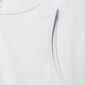 <b>Men's</b> <b>White</b> Sleeveless Tank Top O-Neck Knitted Casual <b>Vest</b> 100% Cotton Solid Color Plain Dyed Style - Product Image 5