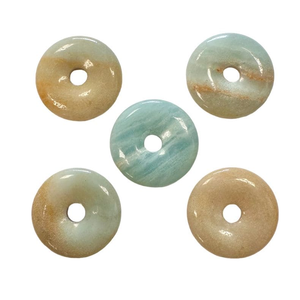 Donuts en Cristal Naturel, Donuts en Pierre de Cristal d'Amazonite, Pierres Gemmes, Pierres de Cristal Reiki, Donuts de Guérison, Agate, Grossiste - Product Image 2