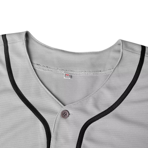 Camiseta de Béisbol Unisex de Manga Corta, Color Gris Sólido, Transpirable, de Poliéster, Ropa Deportiva Atlética, Corte Regular, para Todas las Temporadas - Product Image 4
