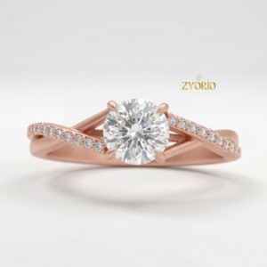 Anillo de Compromiso de Lujo con Diamante Cultivado en Laboratorio, con Corte Pavé, Chapado en Oro, Anillo de Boda para Mujer, Regalo para Fiesta - Product Image 5