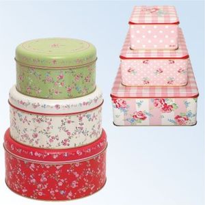 Shabby Chic Floral Metal <b>Storage</b> Box Set Decorative Tin Container for <b>Kitchen</b> Biscuits Sweets Organizer Wholesale Gift Box Jars - Product Image 3